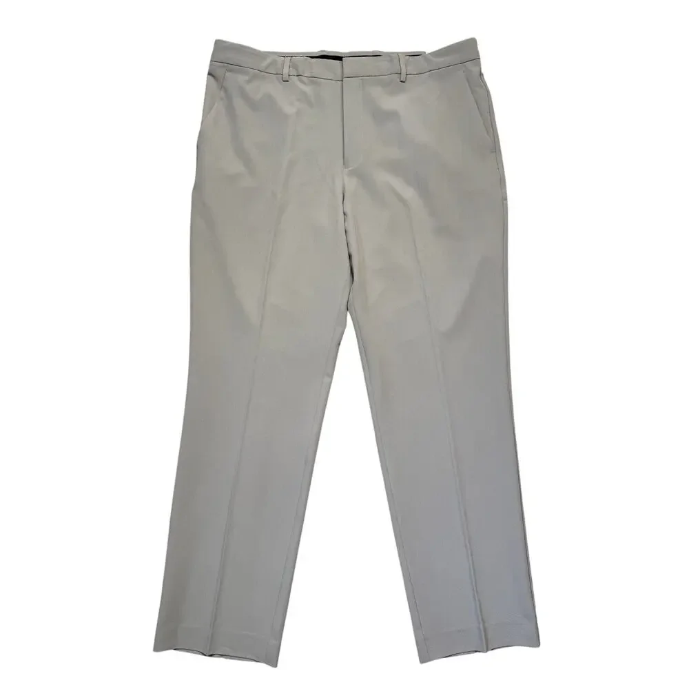 Perry Ellis Portfolio Men's Modern-Fit Stretch Pants Chiseled Stone 38x32 $95